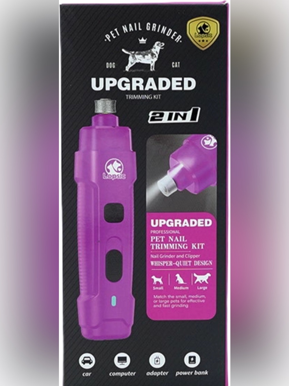 Lepsic Upgraded Pet Nail Trimming Kit - Purple